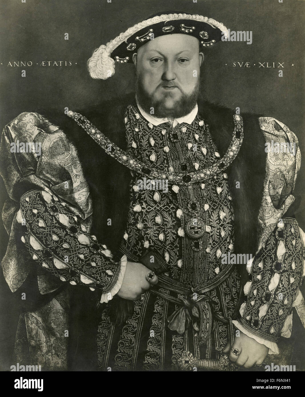 Portrait de Henry VIII peint par Holbein Banque D'Images