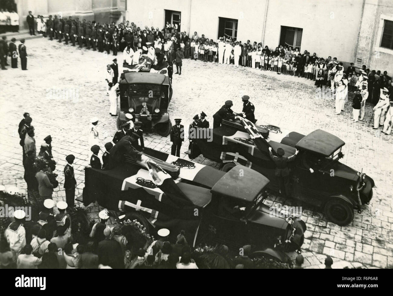 Des funérailles militaires, Italie Banque D'Images