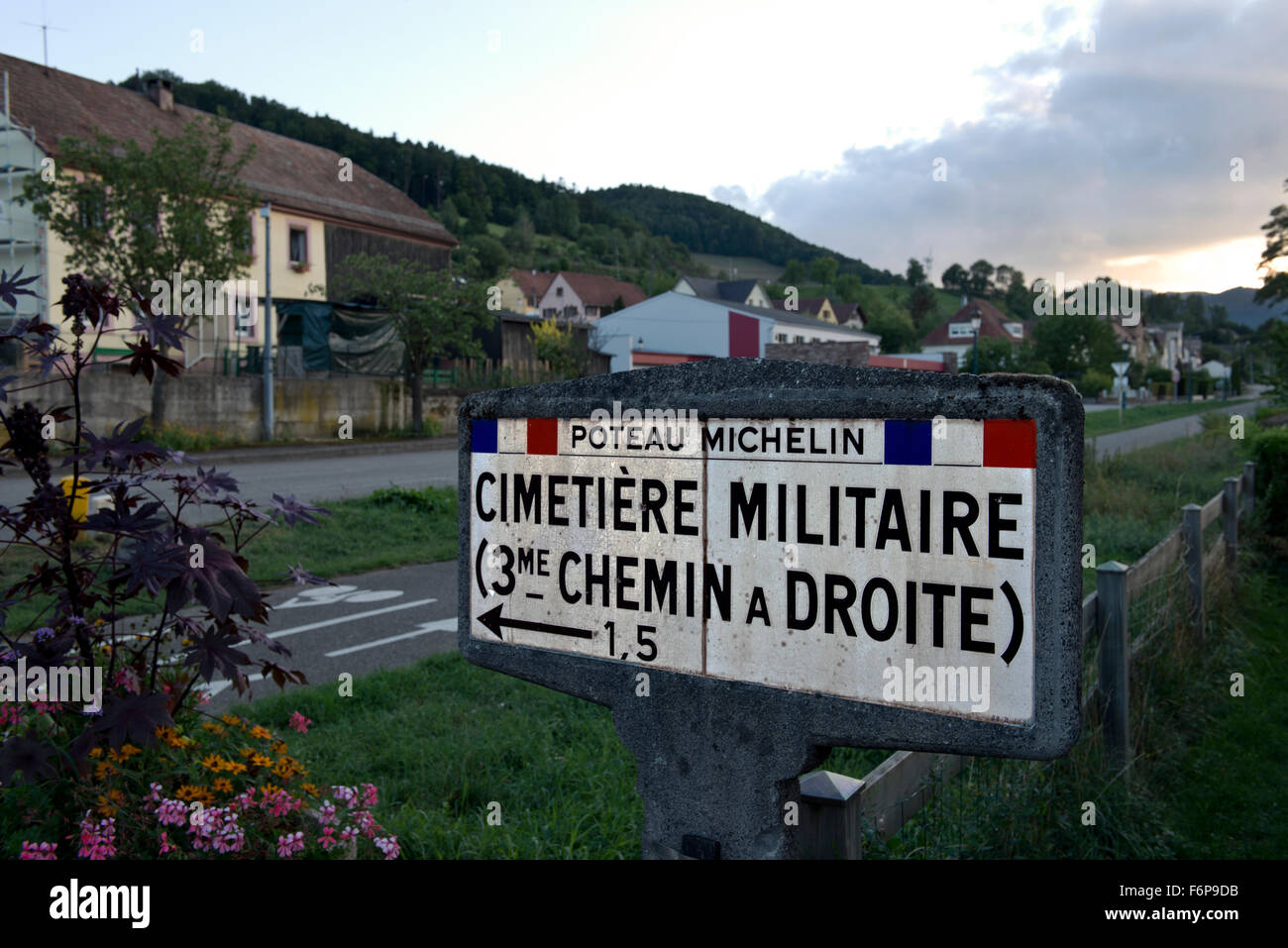 Un cimetière militaire peut être situé à seulement 1,5 km de Sainte Marie-aux-Mines Banque D'Images