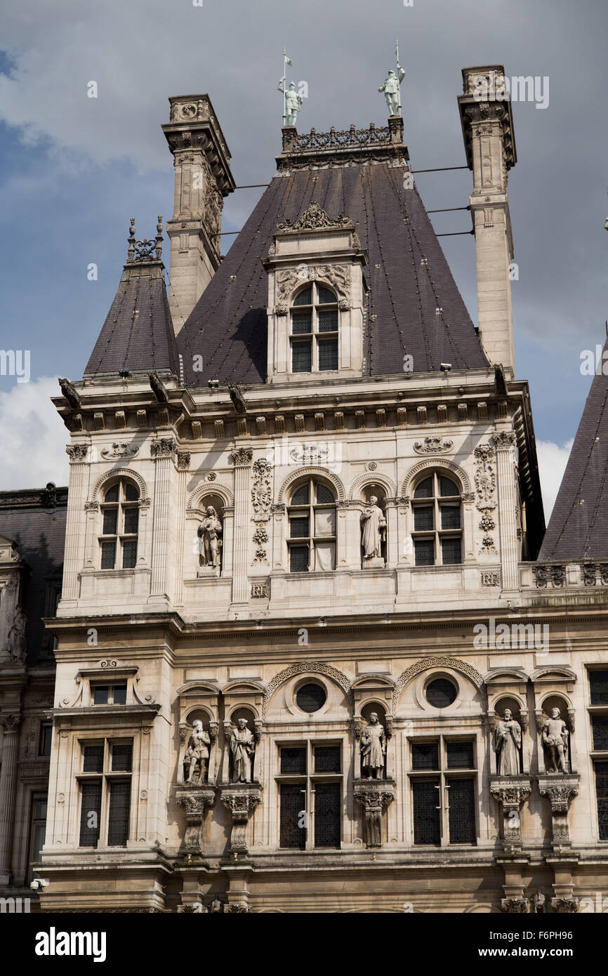 L'Hôtel de ville ou l'hôtel de ville de Paris Banque D'Images