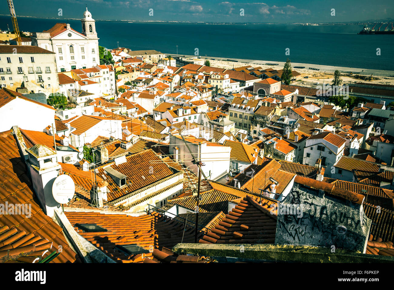 Vue panoramique sur Lisbonne, Portugal. Banque D'Images
