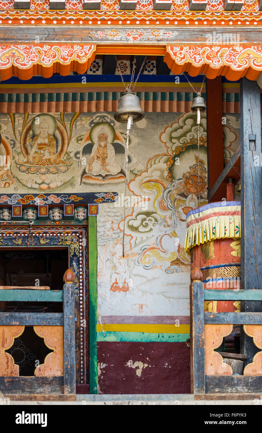 Le temple à Ura, Bumthang, Bhoutan Banque D'Images