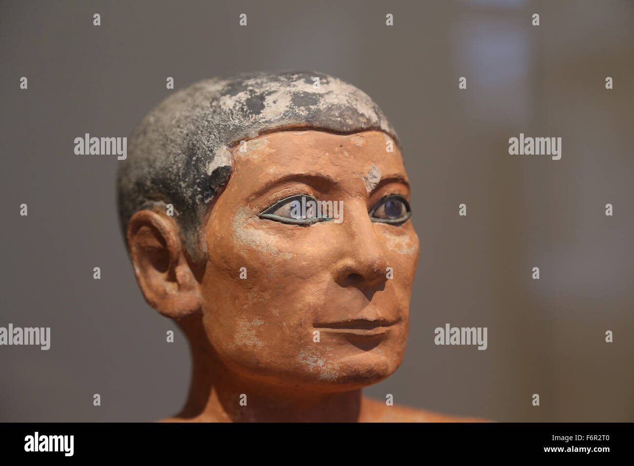 Scribe assis l'art égyptien. Vieux Royaume. 2620-2500 BC. Musée du Louvre. Paris. La France. Banque D'Images