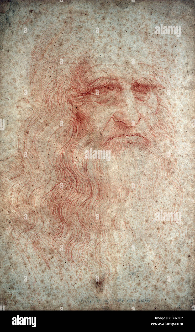 Leonardo da Vinci - Self Portrait Banque D'Images