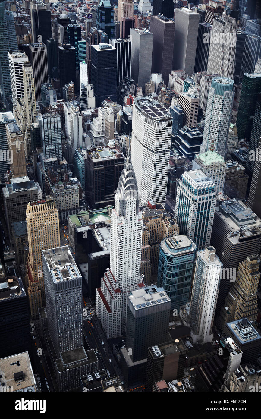 Vue De Dessus De L Empire State Building Prise D Un Vol En Helicoptere Au Dessus De Manhattan New York Photo Stock Alamy