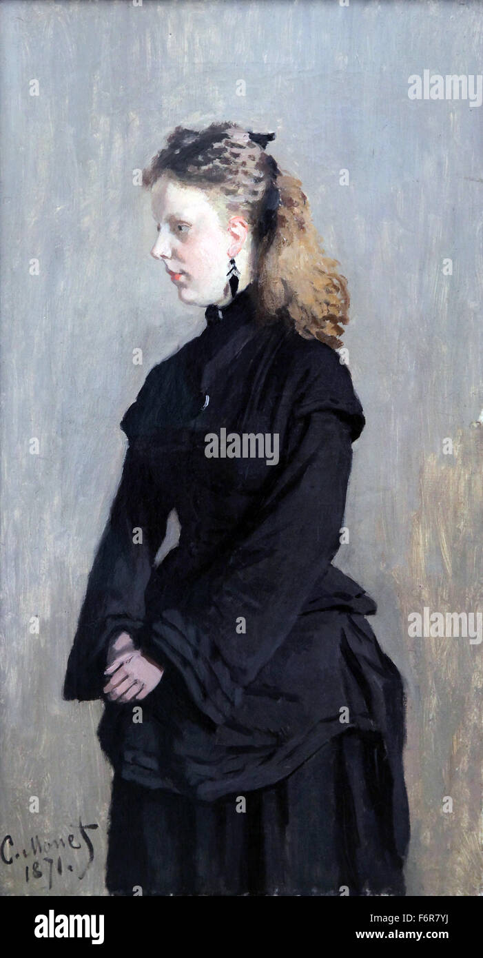 Portrait de Mlle Guurtje van de Stadt 1871 par Claude Monet Banque D'Images