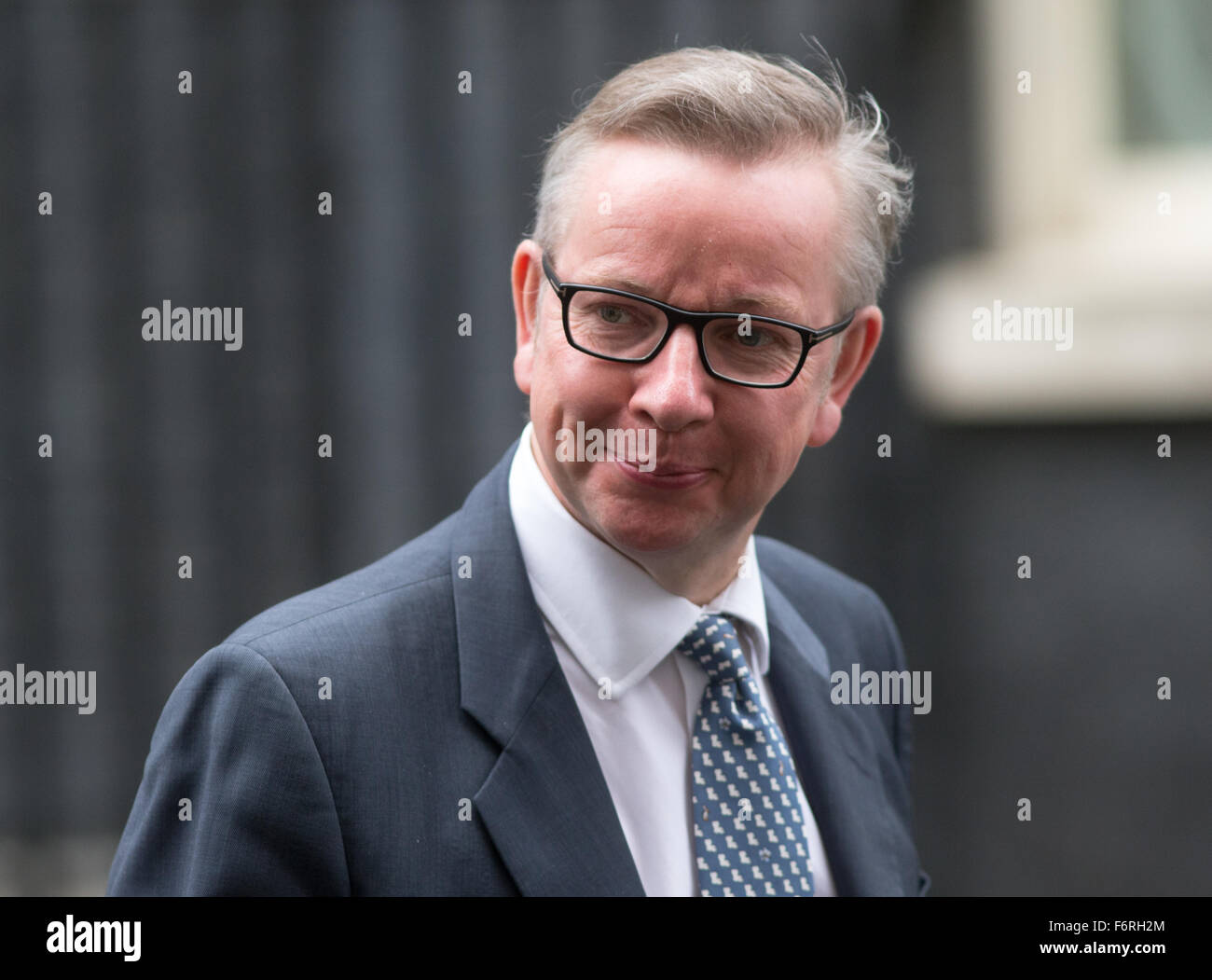 Michael Gove, whip en chef du gouvernement, arrive pour une réunion du cabinet au numéro 10 Downing Street Banque D'Images