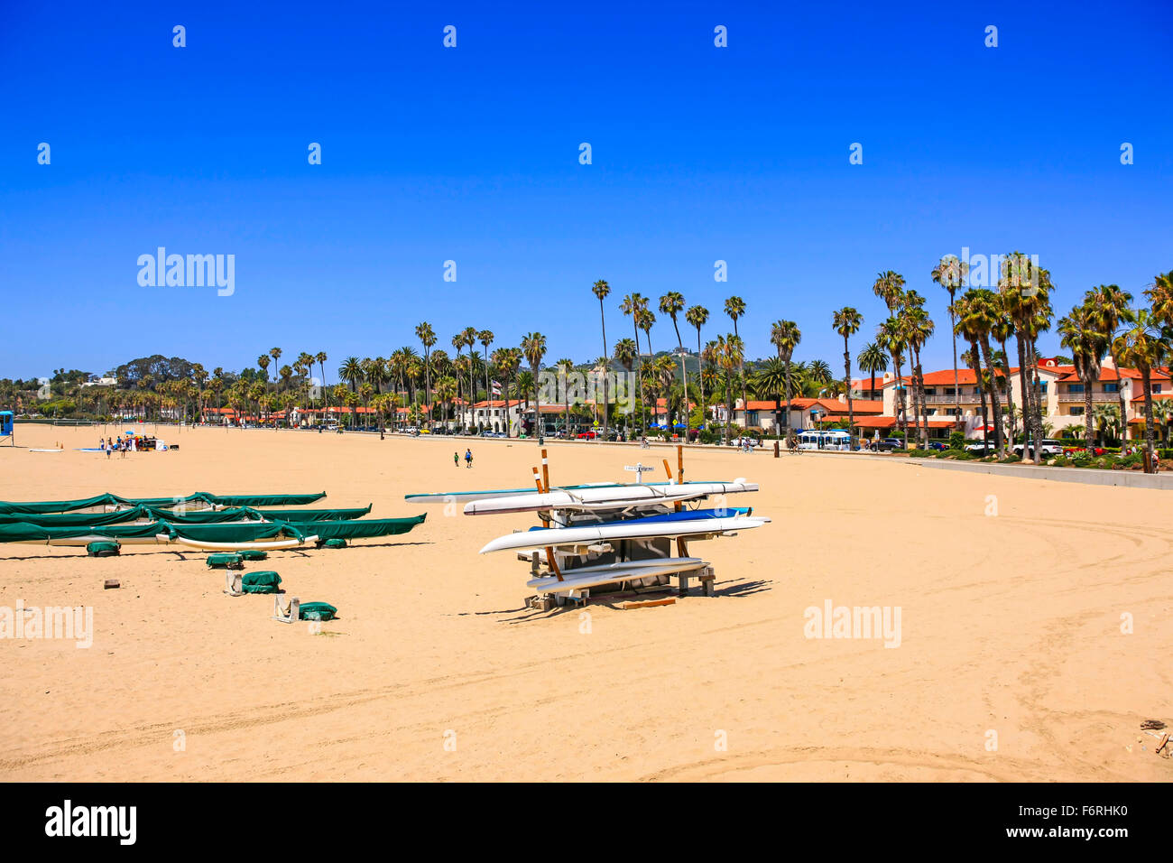 East Beach de Santa Barbara, sur la côte Pacifique de la Californie Banque D'Images