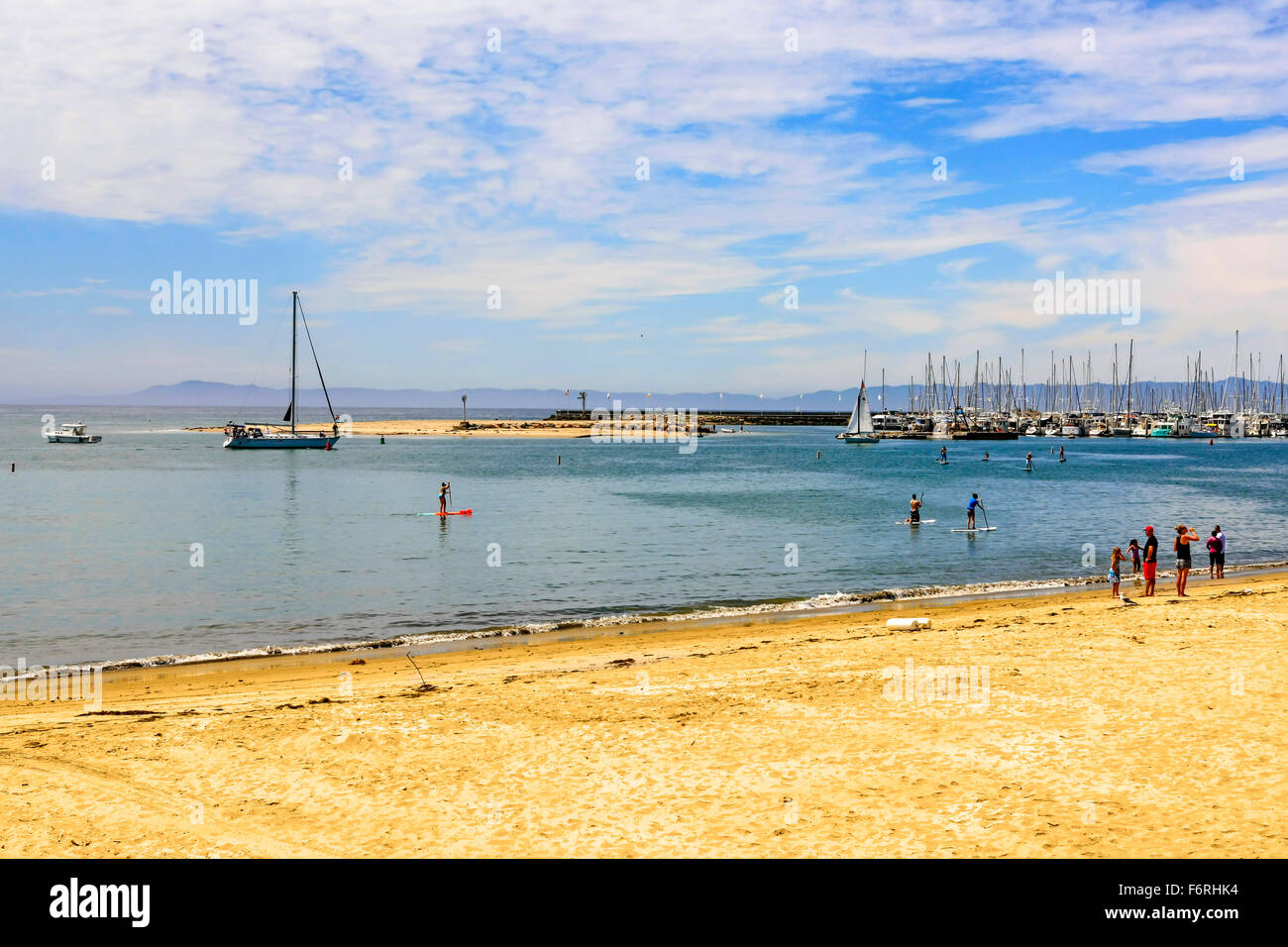 East Beach de Santa Barbara, sur la côte Pacifique de la Californie Banque D'Images