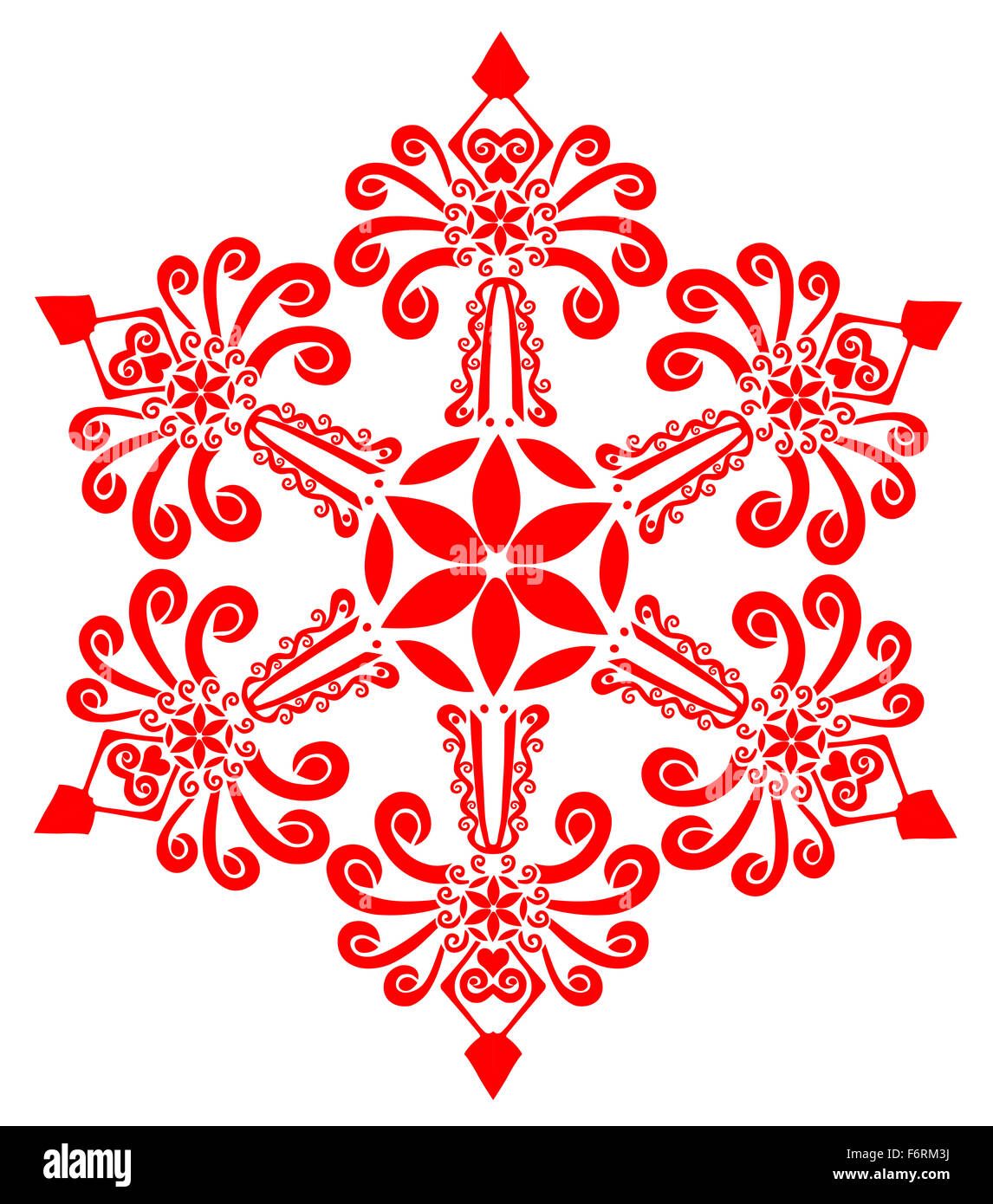 Snowflake background Star Banque D'Images