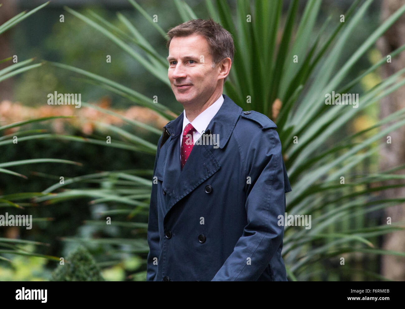 Secrétaire de la santé,Jeremy Hunt,arrive à Downing Street pour une réunion du Cabinet Banque D'Images