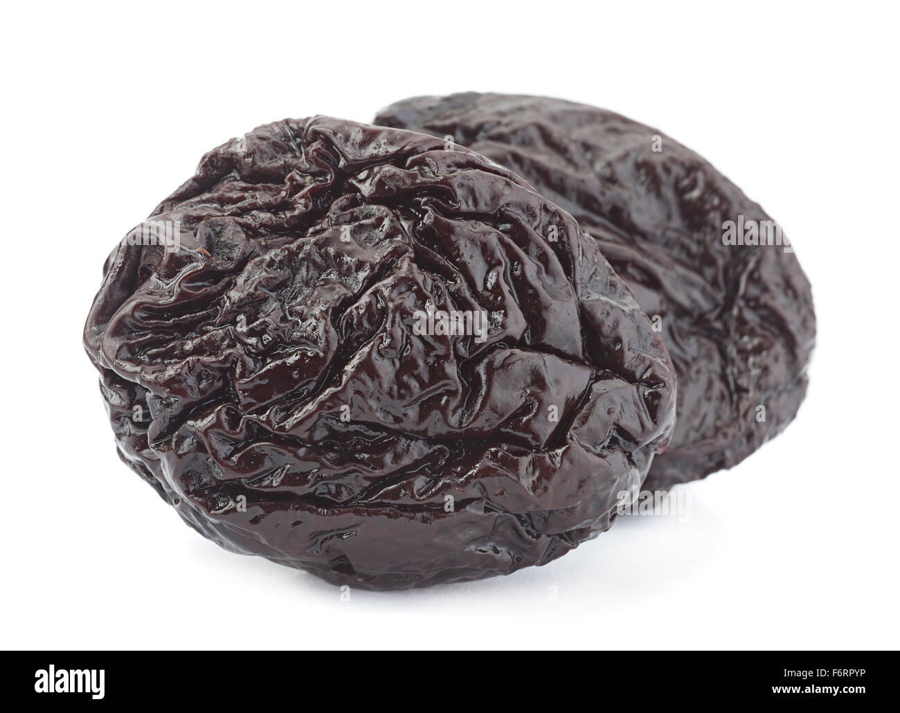 Fumé sec isolé sur blanc prune bckground Banque D'Images