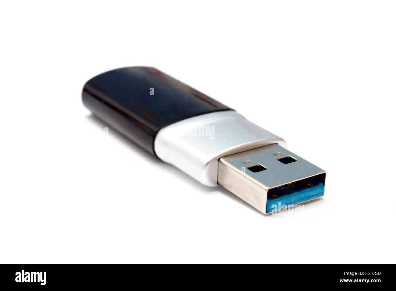 Lecteur Flash USB sur fond blanc Banque D'Images