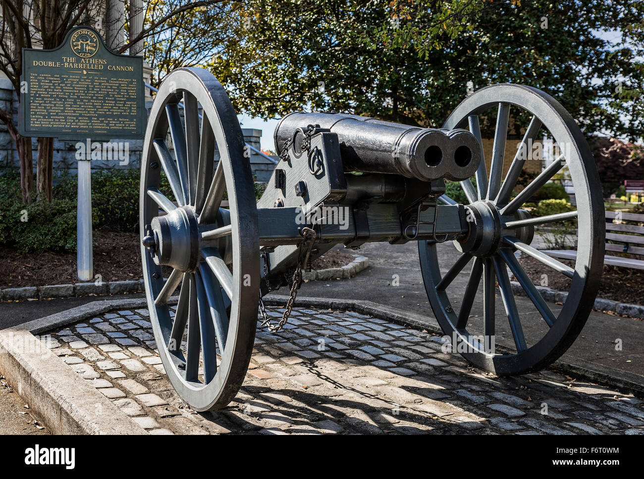 Canon Canon double historique, Athens, Georgia, USA Banque D'Images