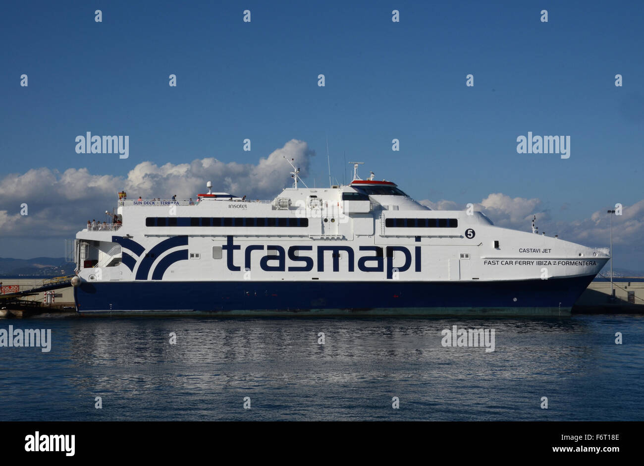 Trasmapi, le service de traversier entre les îles d'Ibiza et Formentera Banque D'Images