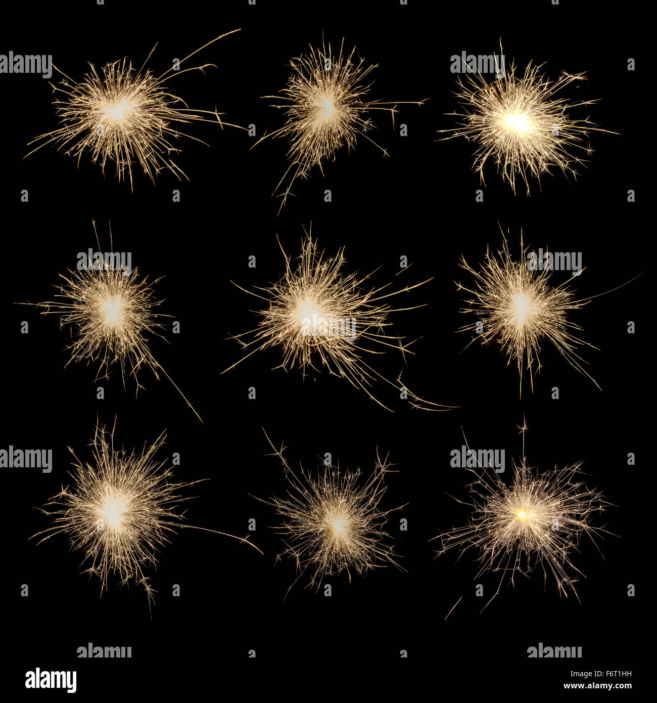 Des feux de Bengale isolated on black Banque D'Images