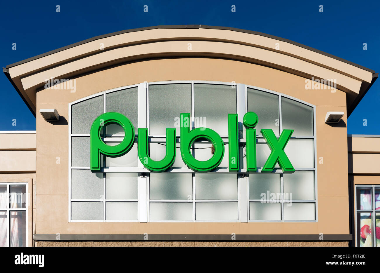 Marché Alimentaire de Publix extérieur. Banque D'Images