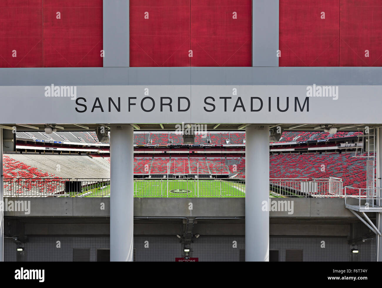 Stade Sanford sur le campus de l'Université de Géorgie campus, Athènes, Géorgie, USA Banque D'Images