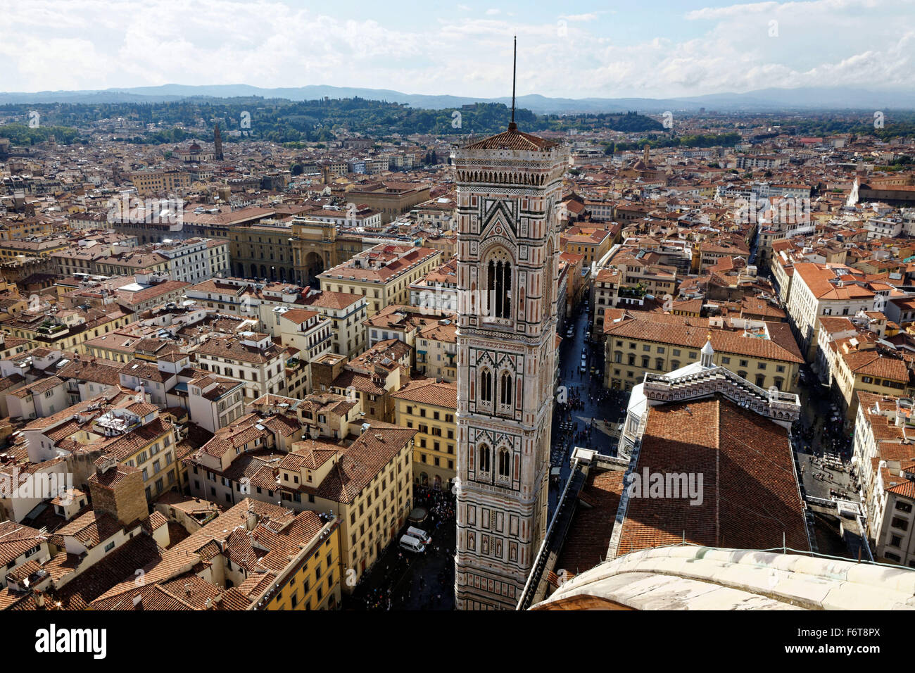 Le Clocher de Giotto sur la Piazza del Duomo, Florence, Italie Banque D'Images