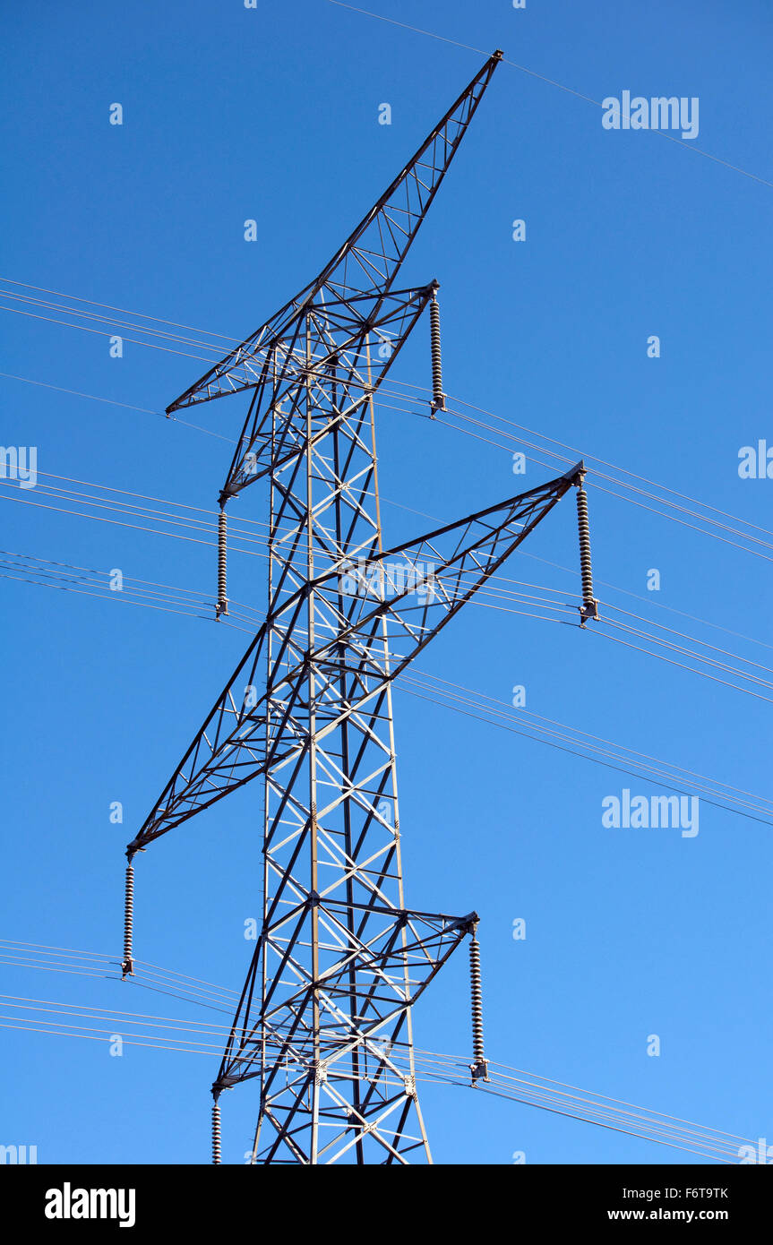 Les tours de transmission hydro-électrique dans le sud de l'Ontario, Canada Banque D'Images