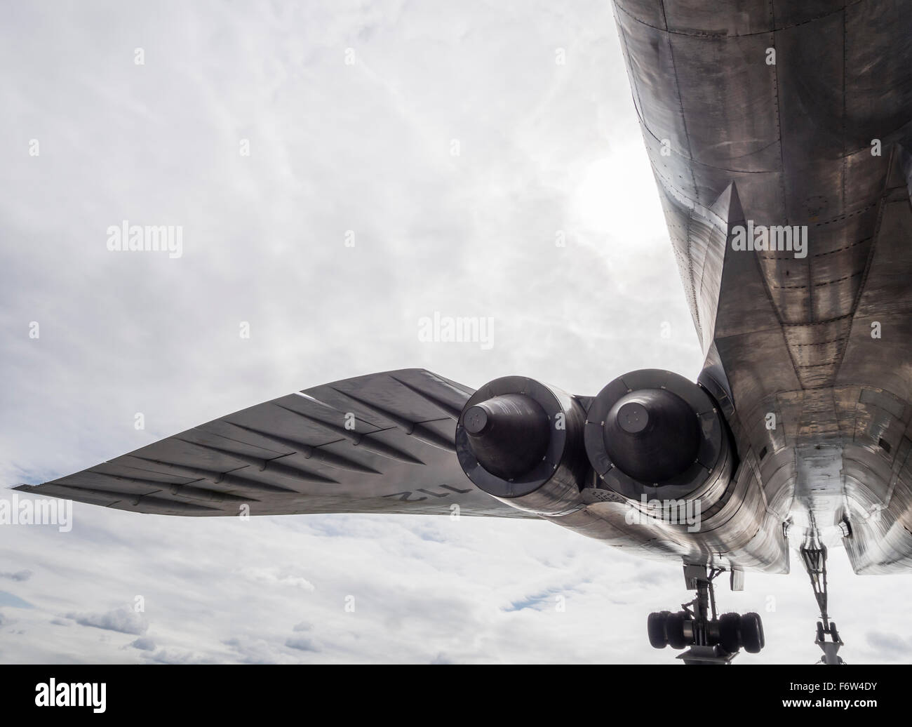 Jeter un Tupolev Tu-144 russes supersonic avions de passagers. Banque D'Images