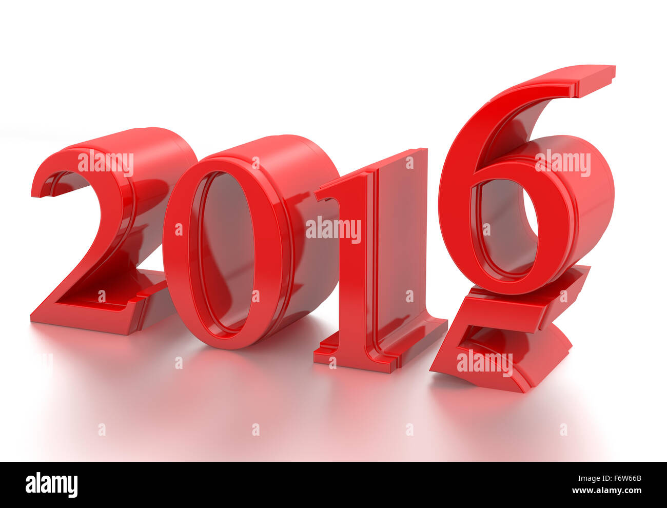 3d 2016. 2015-2016 changement représente la nouvelle année 2016, le rendu en trois dimensions Banque D'Images