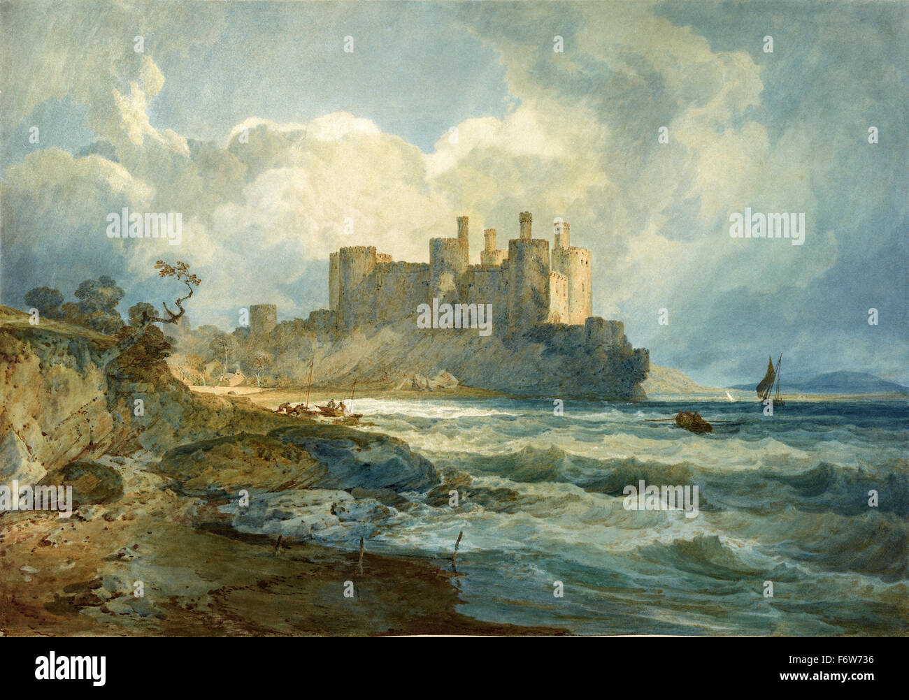 Joseph Mallord William Turner - Conway Castle, au nord du Pays de Galles Banque D'Images