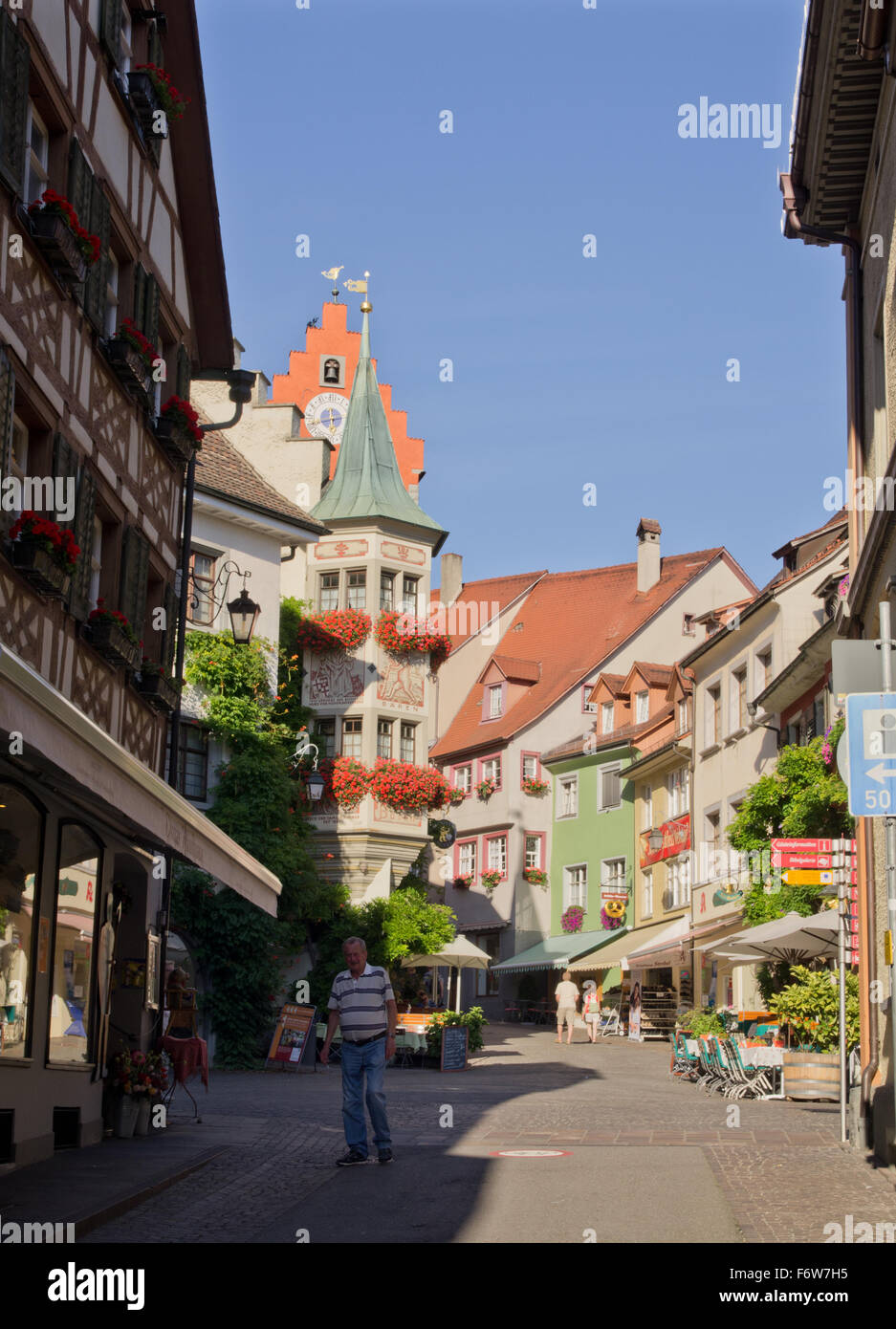 Haut de la ville de Meersburg Banque D'Images