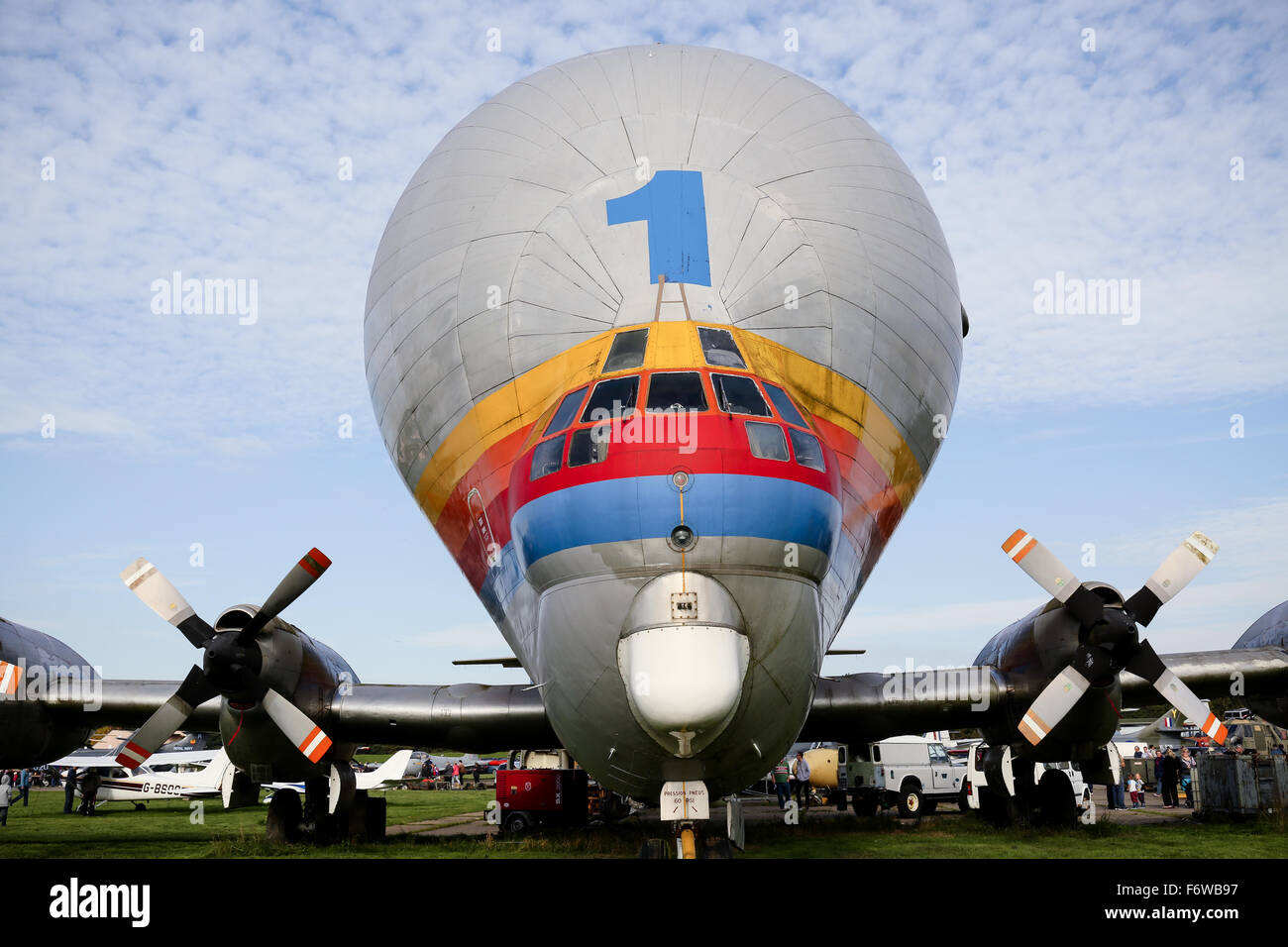 Un avion de transport Skylink connu sous le nom de Guppy, et utilisé pour le transport aérien de grands articles Banque D'Images