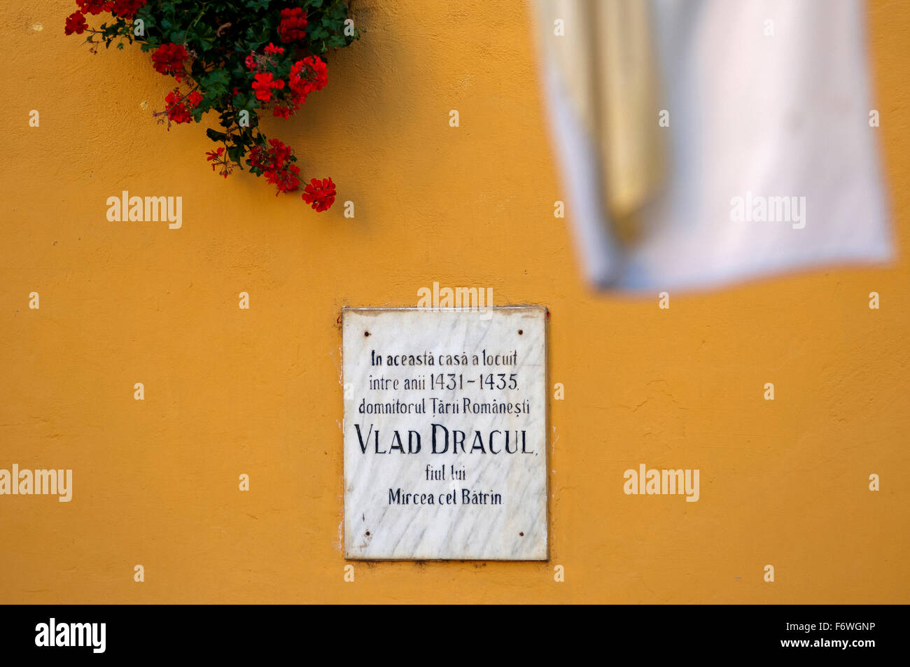 Lieu de naissance de Vlad Dracul, maisons dans le centre historique, Sighisoara, Transylvanie, Roumanie Banque D'Images