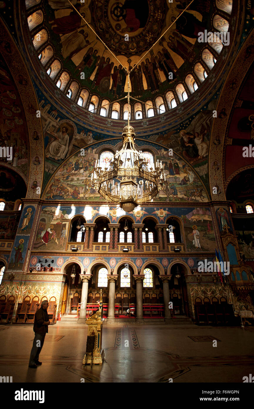 Sibiu, Transylvanie, la cathédrale orthodoxe, Roumanie Banque D'Images
