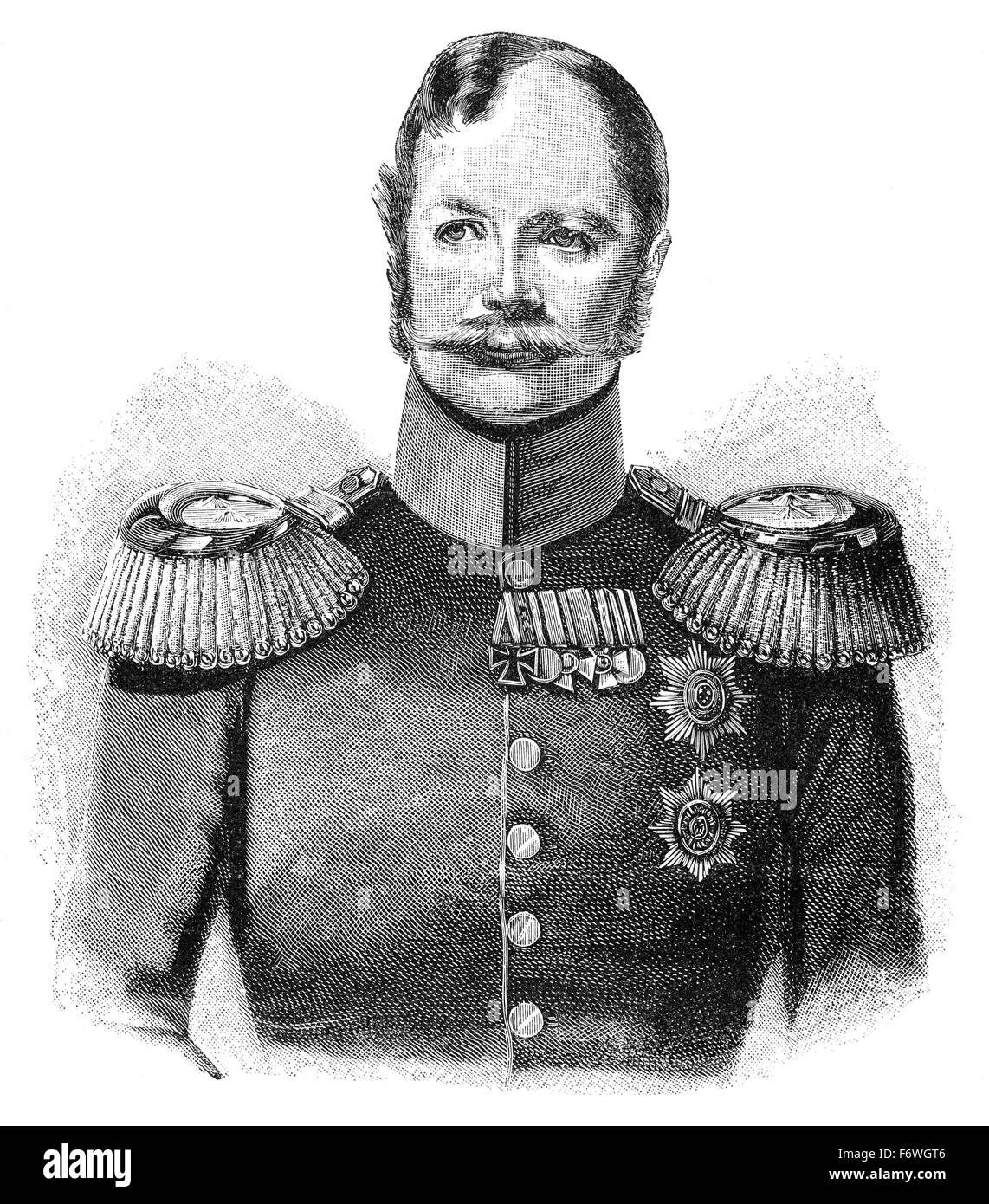 Frederick Wilhelm Ludwig de Prusse, 1797 - 1888, roi de Prusse et le premier empereur allemand de la maison de Hohenzollern, Banque D'Images