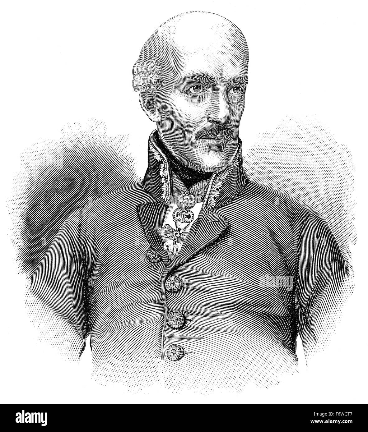 L'Archiduc Jean d'Autriche, 1782 - 1859, un maréchal autrichien et allemand, régent impériale des Habsbourg, Erzherzog Johann Banque D'Images
