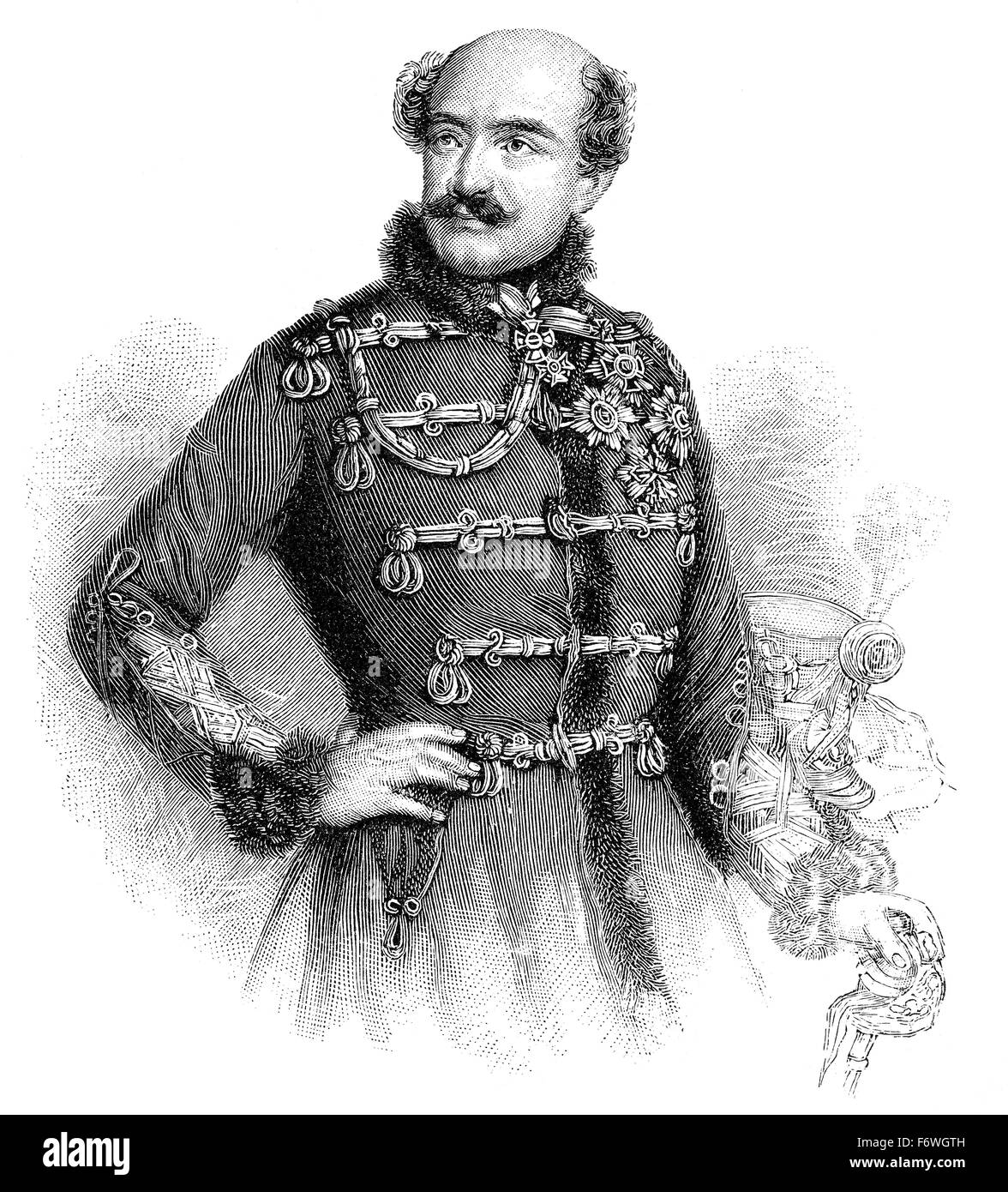 Count Josip Jelačić de Bužim, 1801-1859, l'interdiction de la Croatie entre le 23 mars 1848 et 19 mai 1859, Banque D'Images