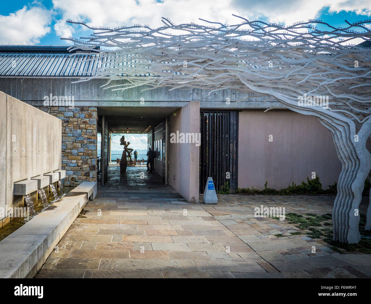 L'art d'installation dans un vignoble, Stellenbosch, Western Cape, Afrique du Sud Banque D'Images