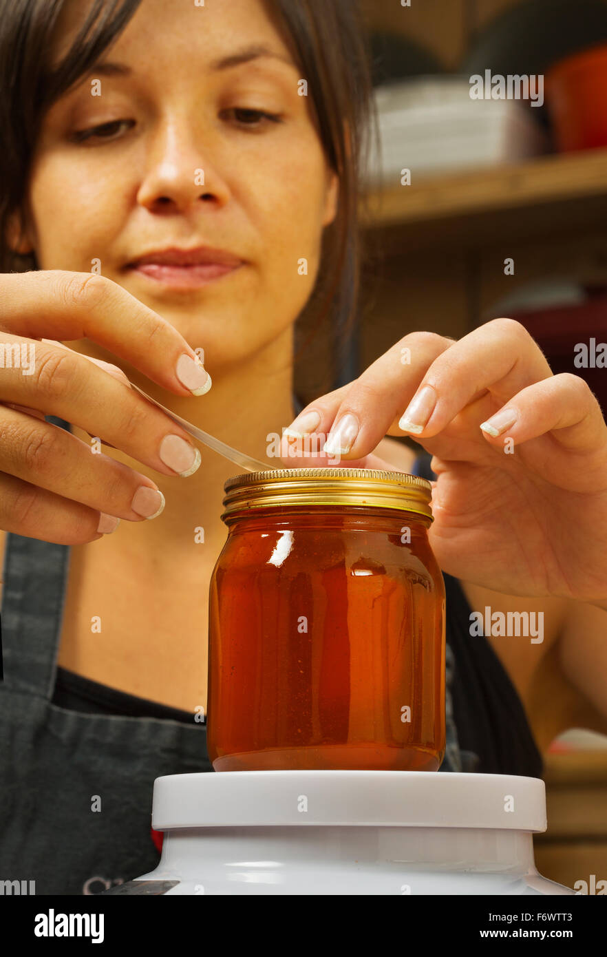 L'apiculture,la production de miel, Banque D'Images