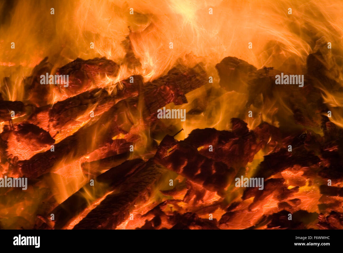 Combustion du bois Banque D'Images