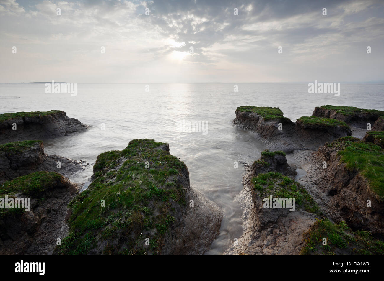 Bristol Channel Coast. Le Somerset. UK. Banque D'Images