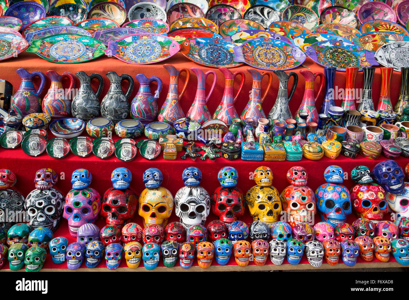 Artisanat à vendre, Chichen Itza, Yucatan, Mexique Banque D'Images