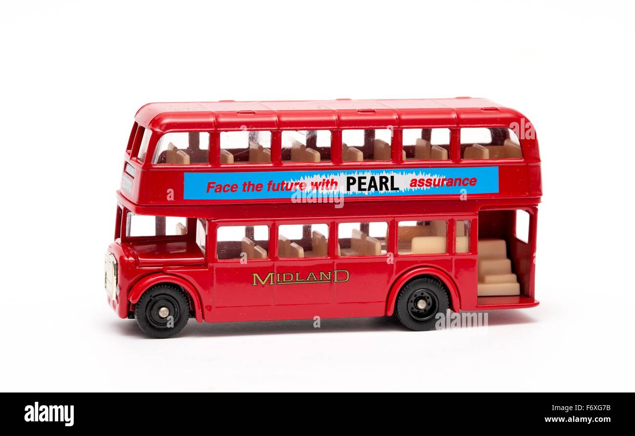 Bristol Lodekka bus à impériale livrée rouge midland Banque D'Images