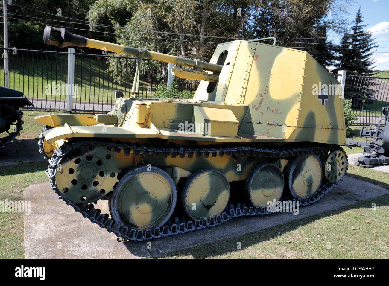 Un Allemand Marder III (Marder III Ausf.M) canon automoteur, Exposition de matériel militaire dans la région de Park Pobedy, Moscou, Russie. Banque D'Images