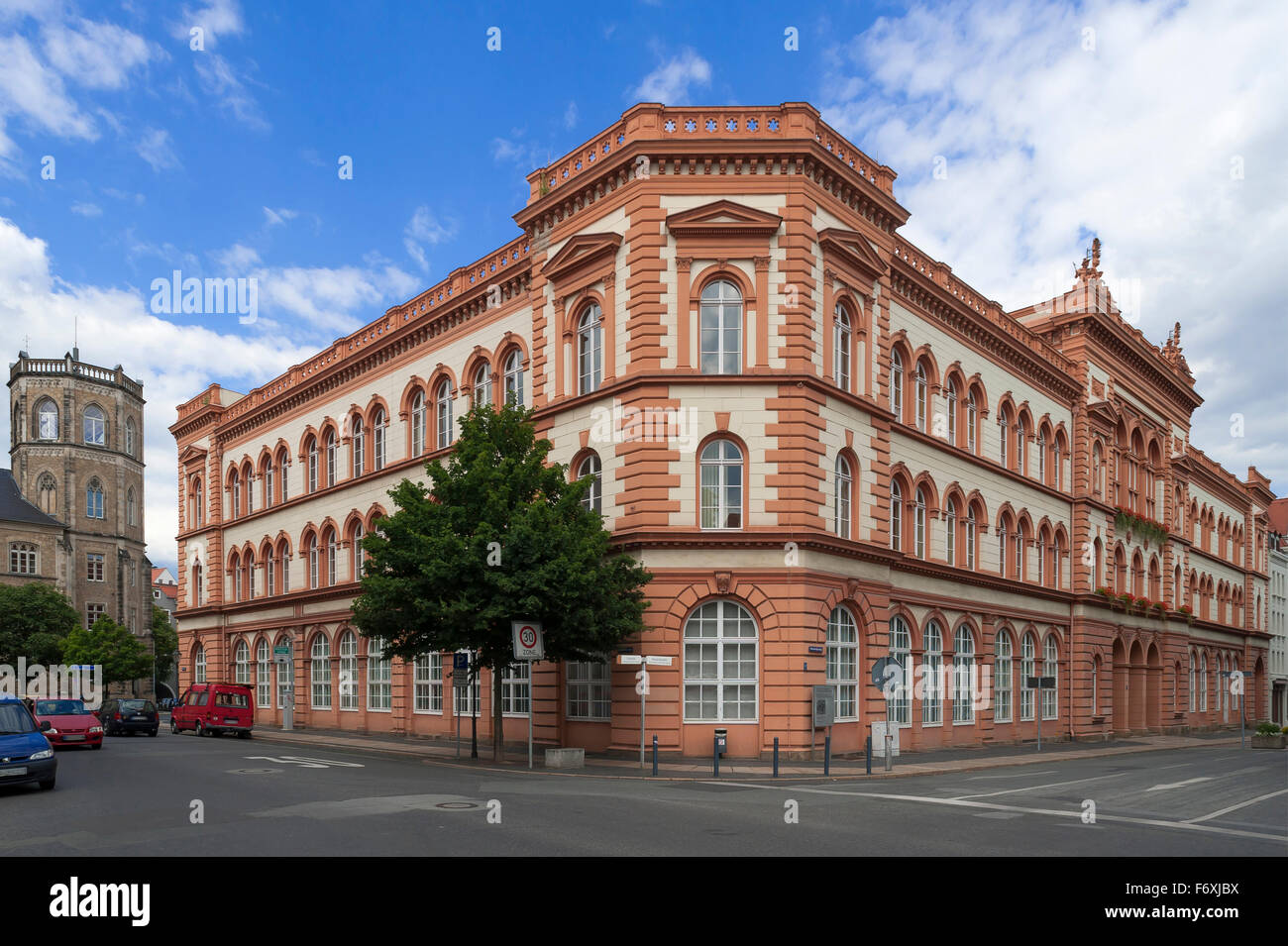 Middle School, construite en 1875, la ville, Zgorzelec, Syd, Saxe, Allemagne Banque D'Images