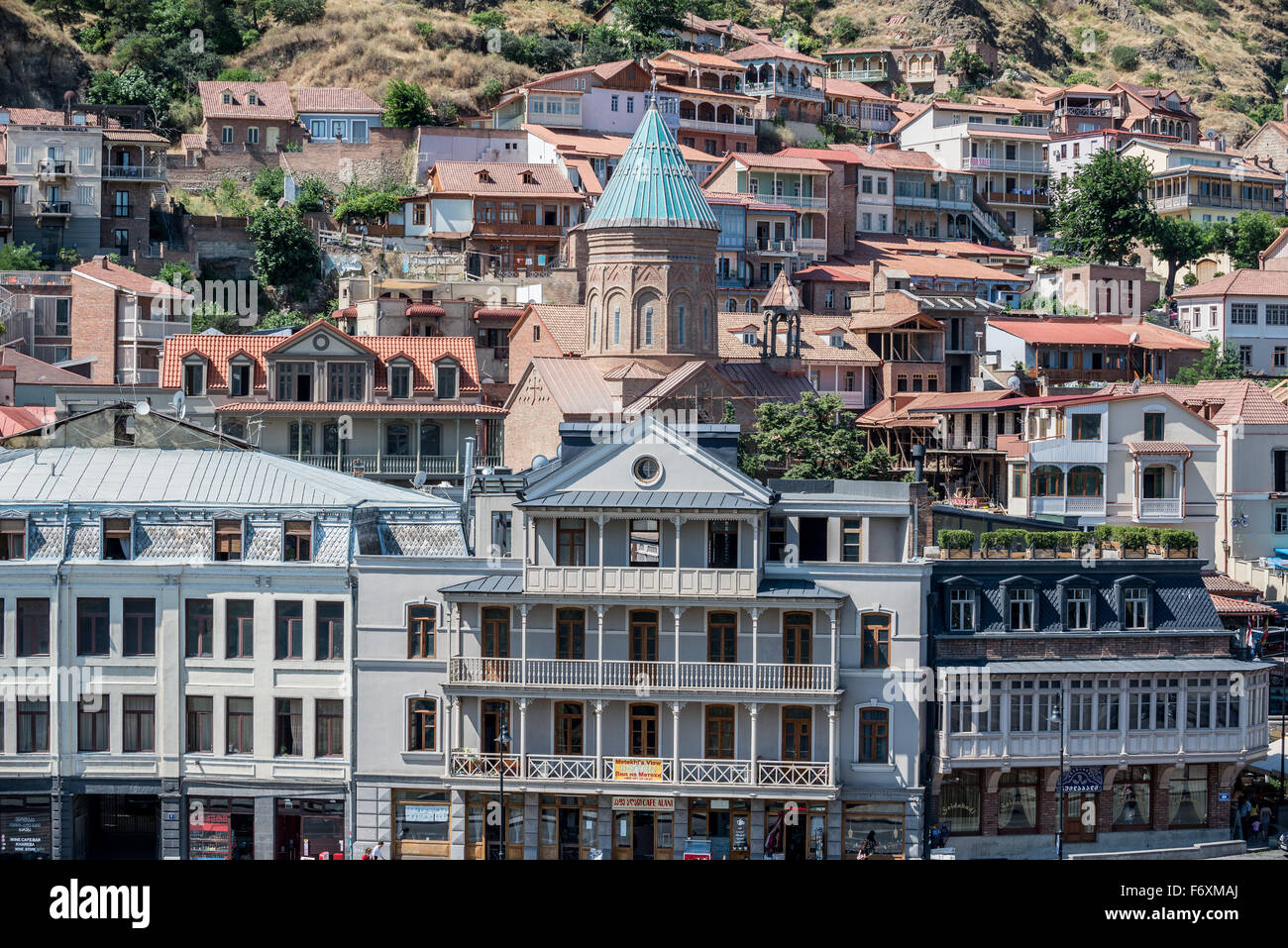 Cathédrale de Saint George - 13e siècle église arménienne de quartier historique de Tbilissi, Géorgie Banque D'Images