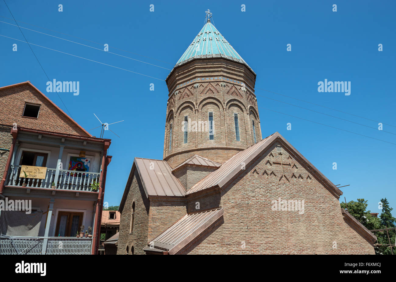 Cathédrale de Saint George - 13e siècle église arménienne de quartier historique de Tbilissi, Géorgie Banque D'Images