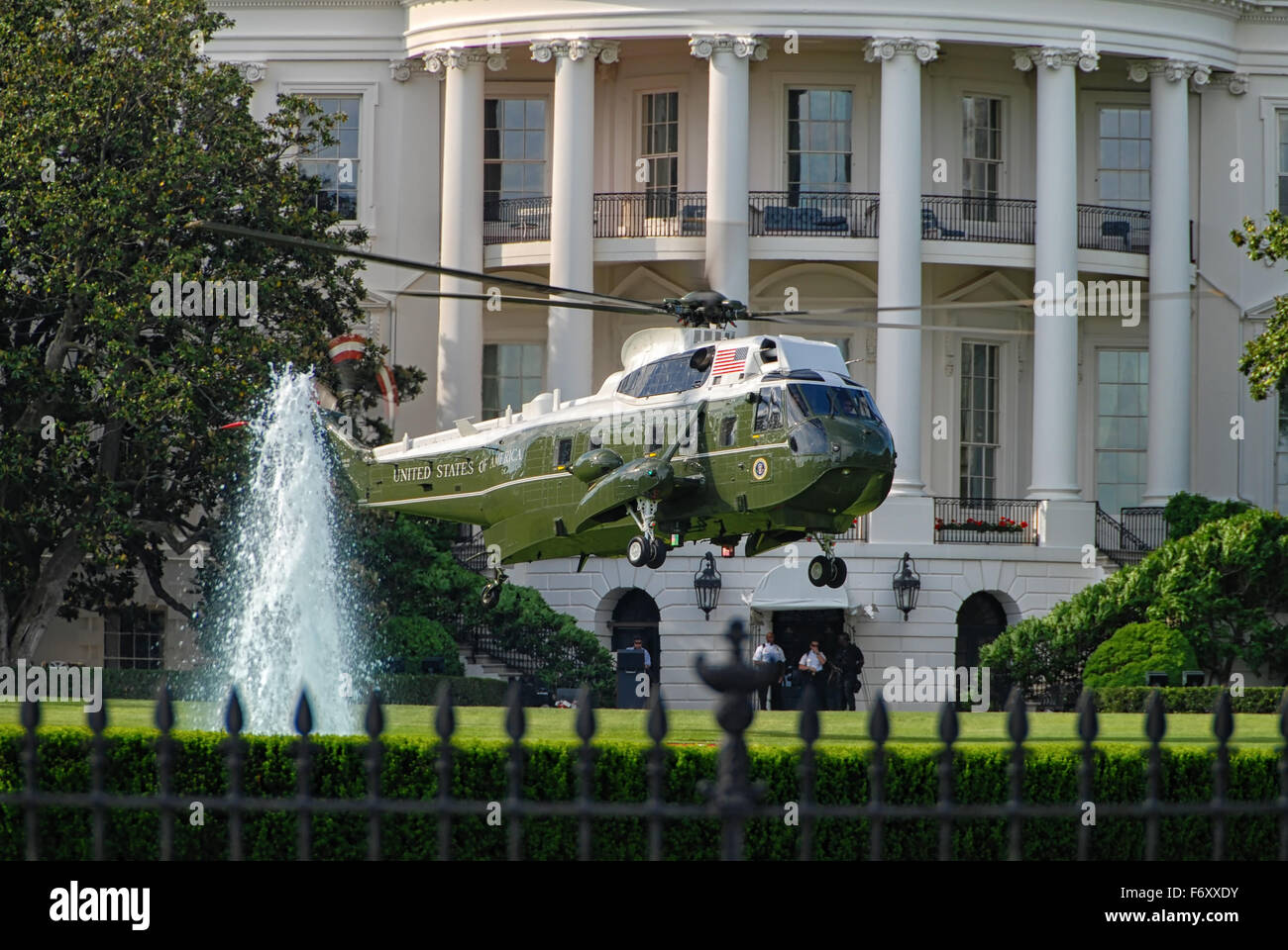 Un hélicoptère maritime à Maison Blanche à Washington DC, USA Banque D'Images