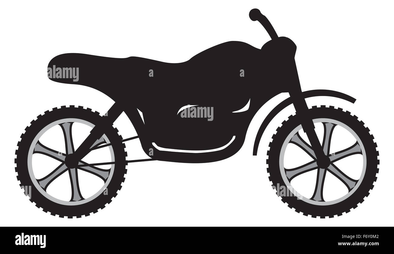 Une moto d'ossature isolé sur fond blanc Banque D'Images