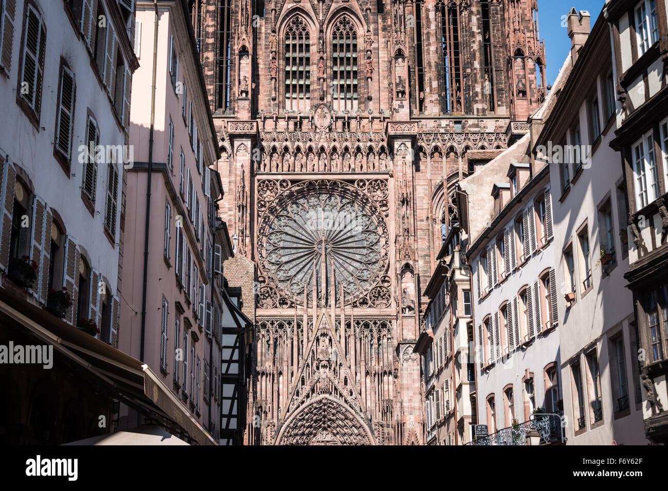 Cathédrale de Notre Dame de Strasbourg, Alsace, France Banque D'Images