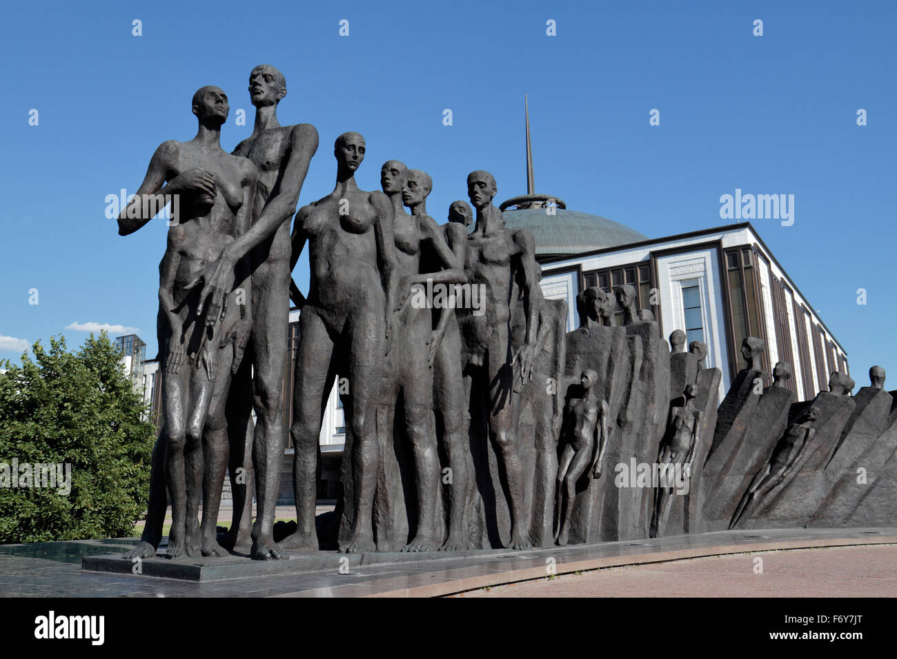 La "tragédie des nations", Monument commémoratif de l'Holocauste (un) dans le parc Pobedy (Parc de la Victoire), Moscou, Russie. Banque D'Images