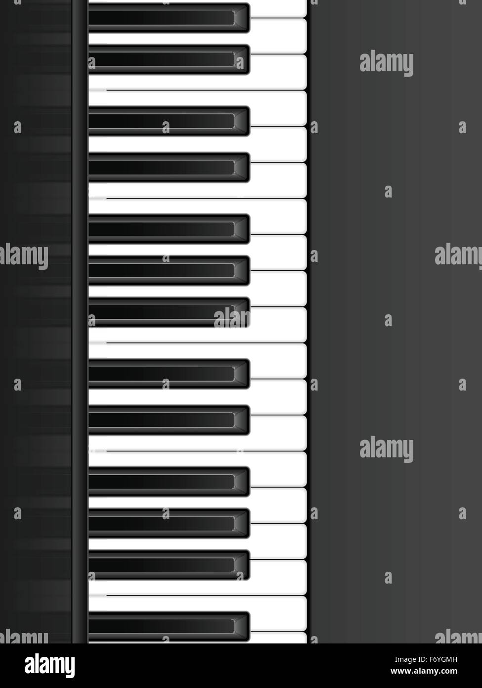 Clavier piano noir et blanc arrière-plan. Vector illustration. Illustration de Vecteur