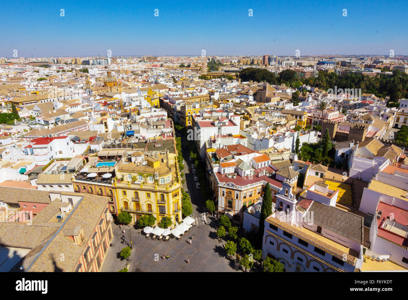 Vue aérienne de la ville de Séville, Espagne Banque D'Images